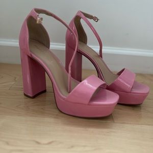 Madden Girl patent leather pink platforms  size 8